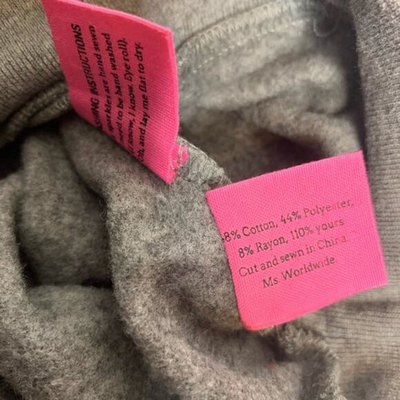 NWT Say you’ll be wine sequin beaded sweatshirt - Picture 8 of 9